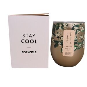 Rifle Paper Co. x Corkcicle 12oz Stemless Wine Tumbler 9 Hrs Cold 3 Hot NIB